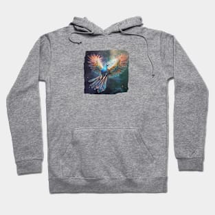 Peacock in Flight 03 Hoodie